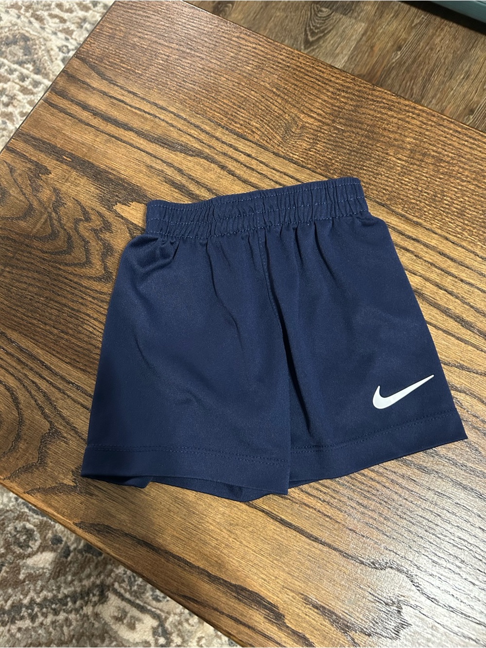 Nike Youth Navy Shorts with White Swoosh